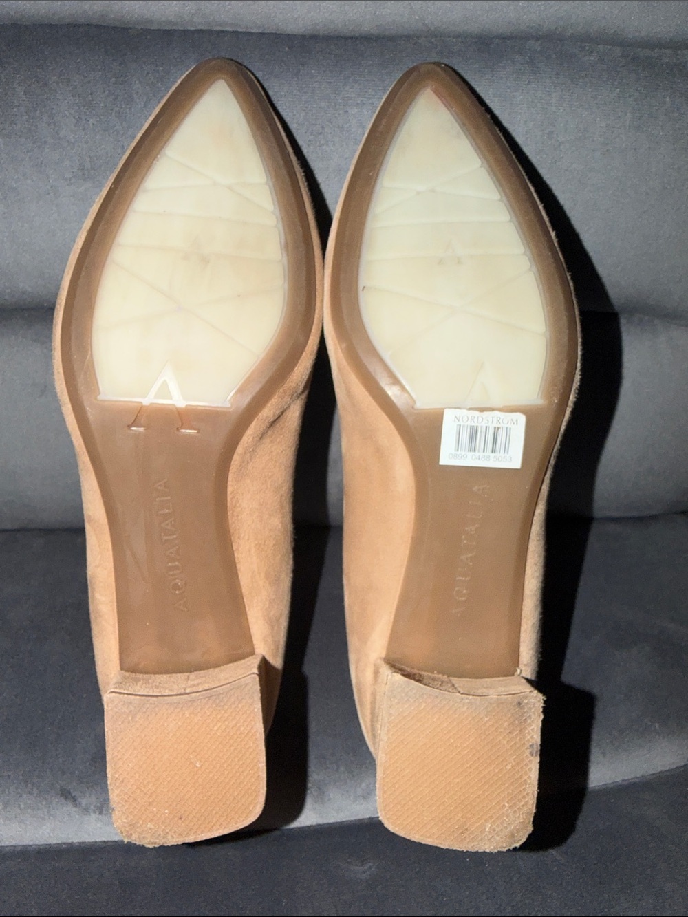 Aquatalia Beige Suede Pasha Pointed-Toe Pump size 9.5 - Picture 7 of 8